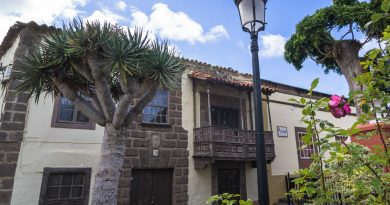 El balcón de la emblemática Casa de los Quintana